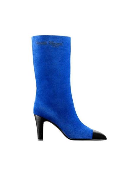 scarpe donna chanel blu|Chanel stivali usati.